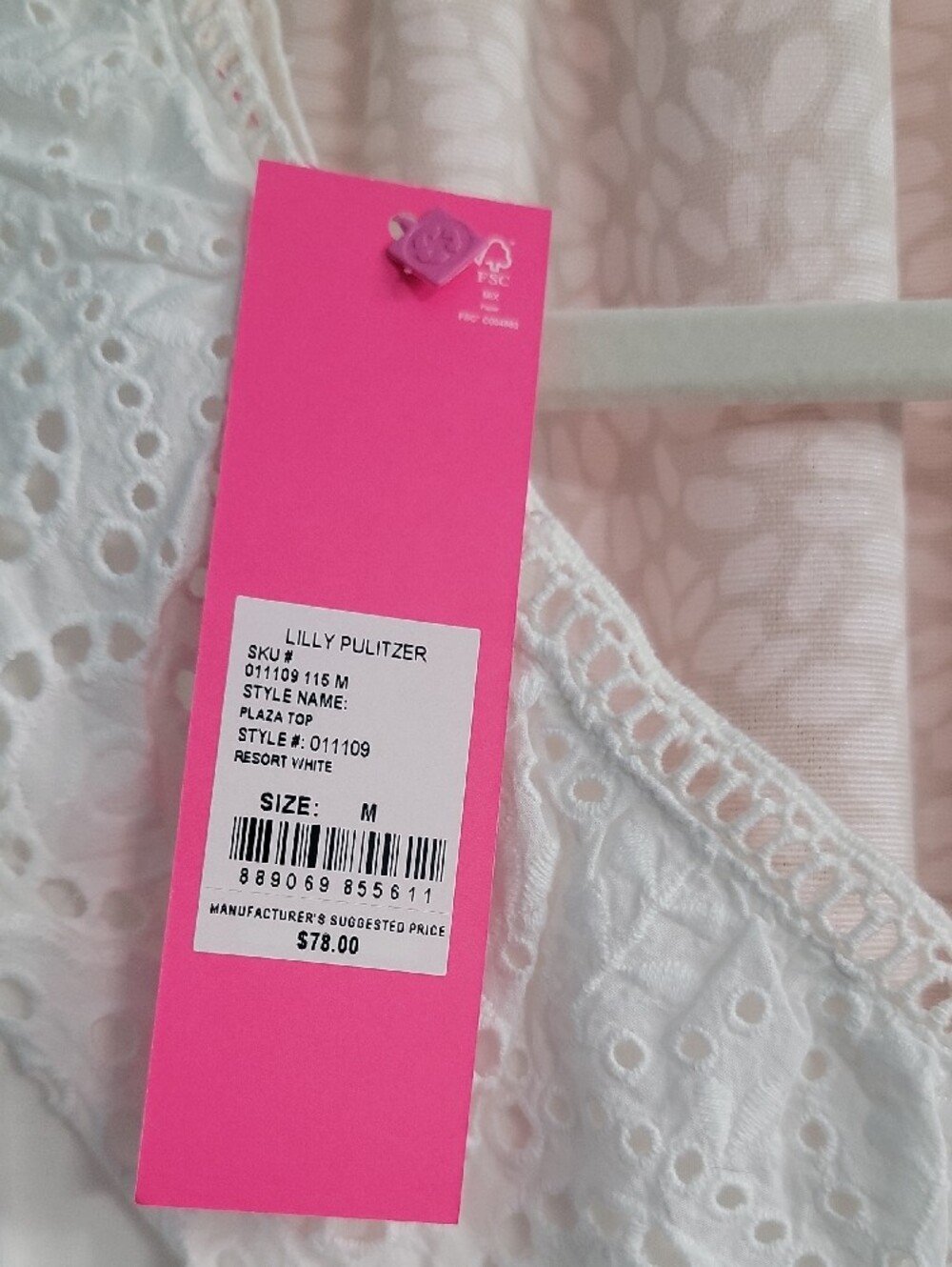 🌴 NWT Lilly Pulitzer Plaza Top - Resort White - Picture 3 of 5